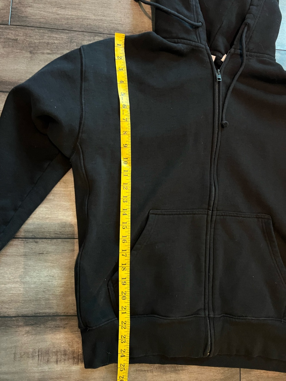 ARITZIA TNA cozy boyfriend fit black hoodie Sweatfleece oversized zip up comfy - Picture 9 of 9